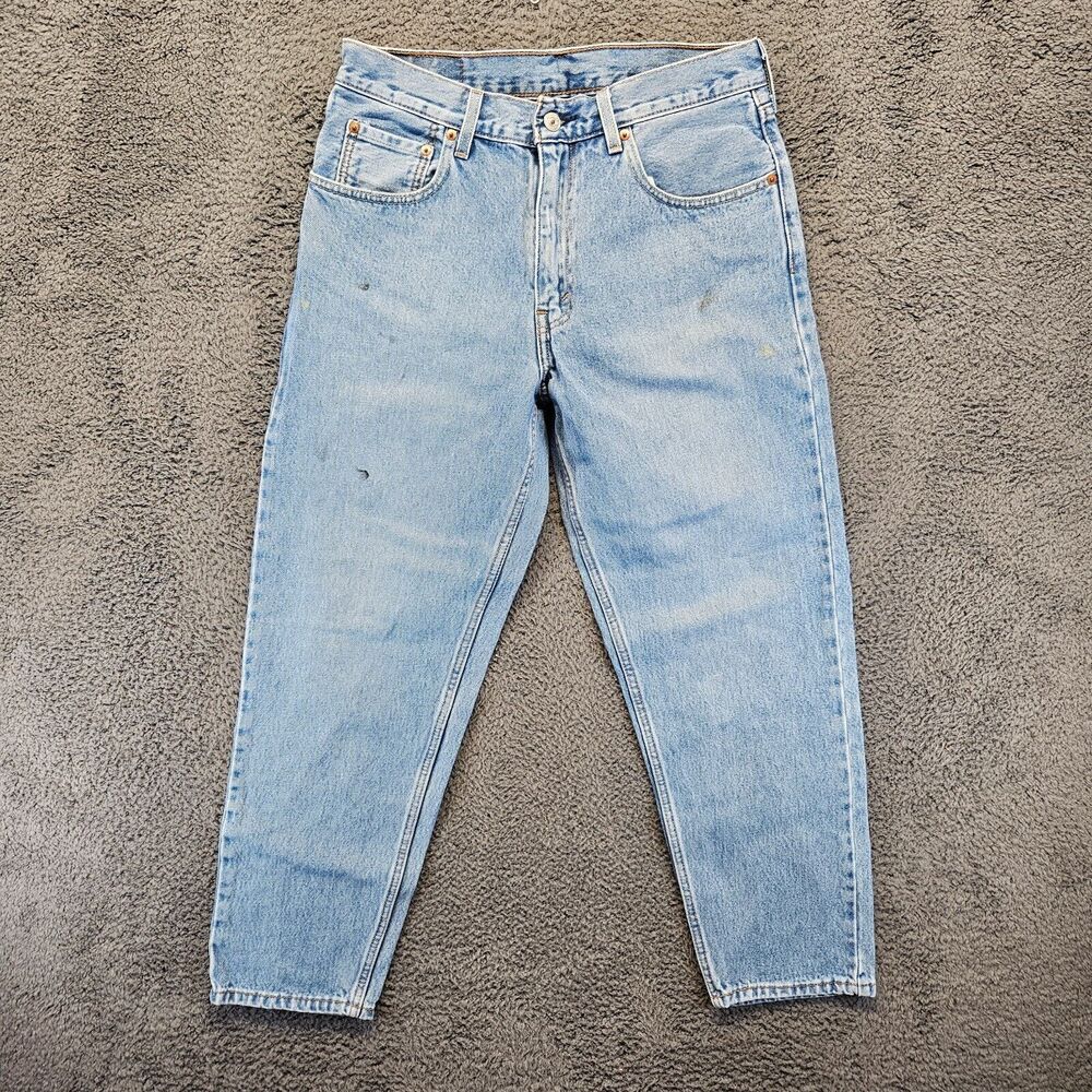 Levis 550 Jeans Women Size 31x30 Blue Denim High Rise Tapered Leg Mom Jean